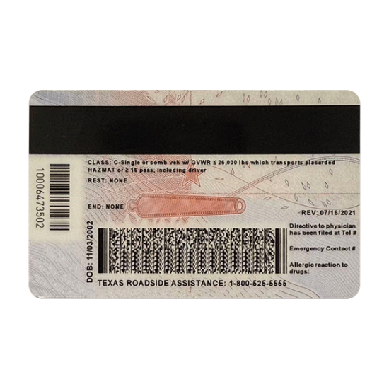 Texas Fake Dirvers Licence (upgrade version)