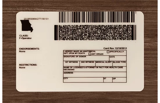 Missouri Fake Dirvers Licence Missouri Fake id front side